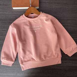 出口日本岛村女童纯棉毛圈卫衣秋季宝宝长袖上衣儿童原单外贸童装