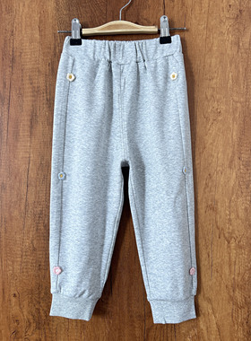 小童新品纯棉针织高腰婴幼儿6个月夏末秋初新款裤子休闲薄裤童装