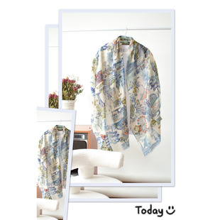 云雾绒【大牌新款八里订单系列羊绒长巾】时尚戒指绒围巾披肩