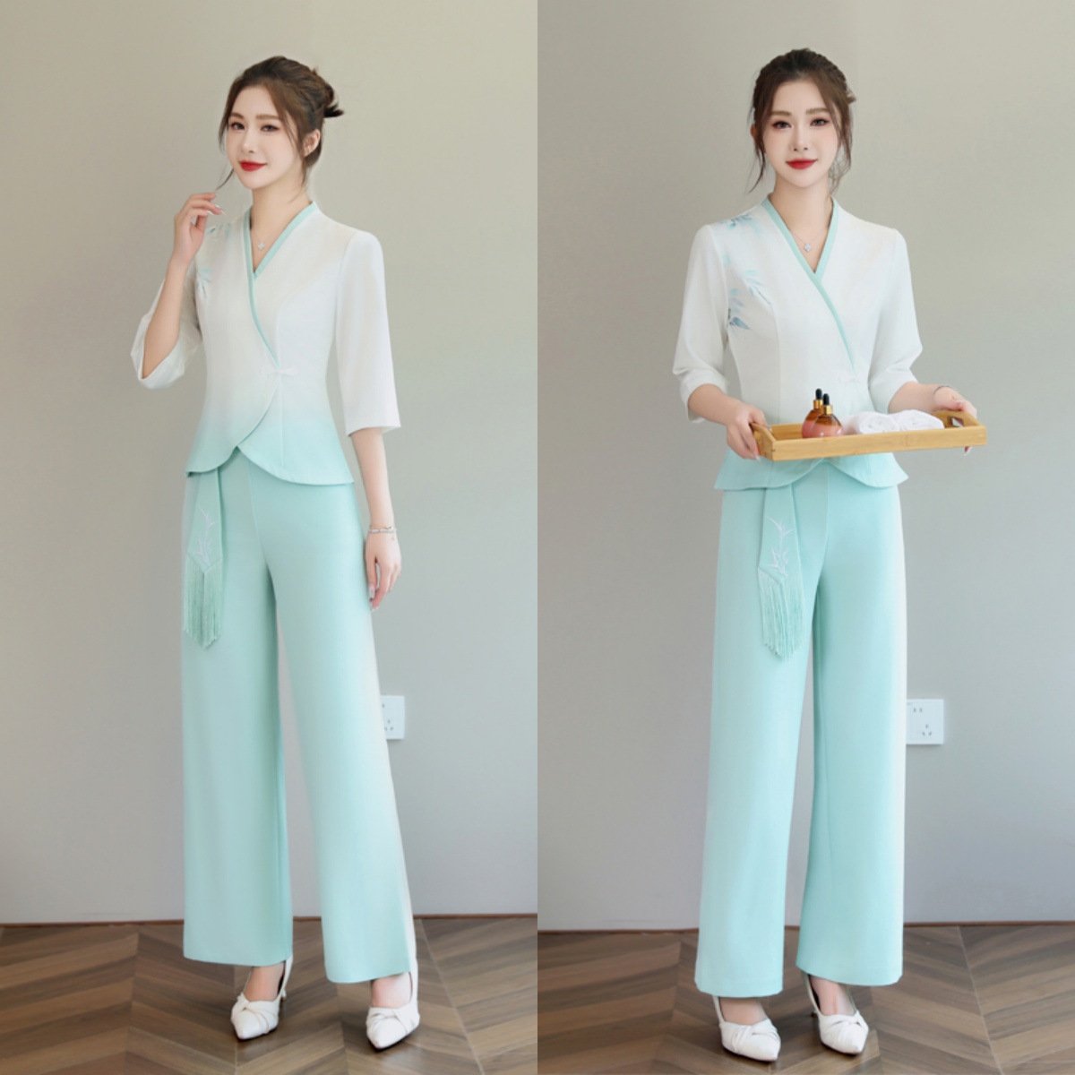2025新款美容师工作服套装