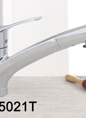 日本进口KVK厨房水槽抽拉水龙头 KM5021T /5021TEC花洒式冷热龙头