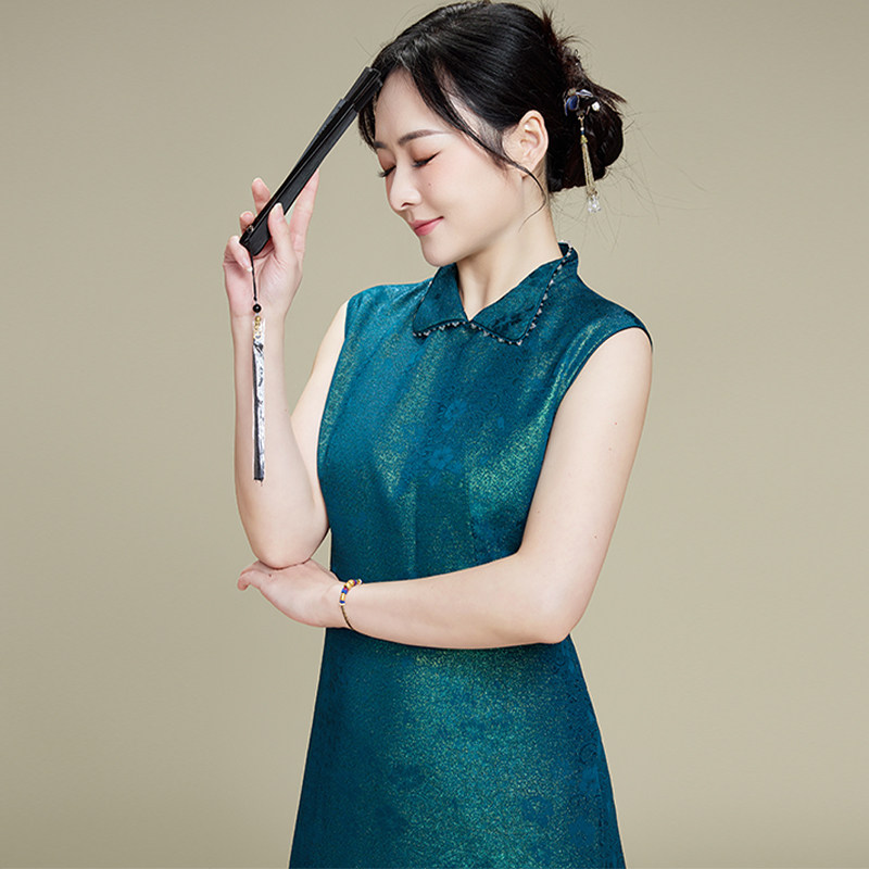 新中式旗袍【真丝】女装2026新款春夏小个子国风高端大气连衣裙