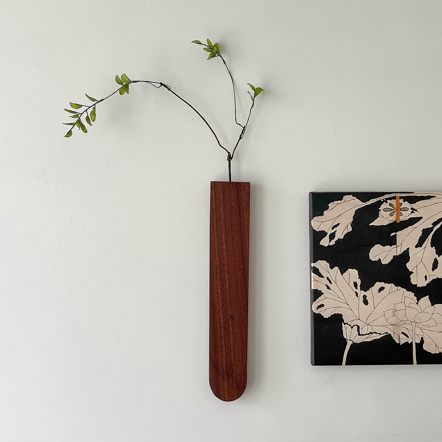 枝悟 乌檀木壁挂花瓶 ins复古客厅干花装饰花器 侘寂壁饰民宿摆件,家居饰品,花瓶,淘宝优惠券,粉丝福利购,淘宝优惠卷