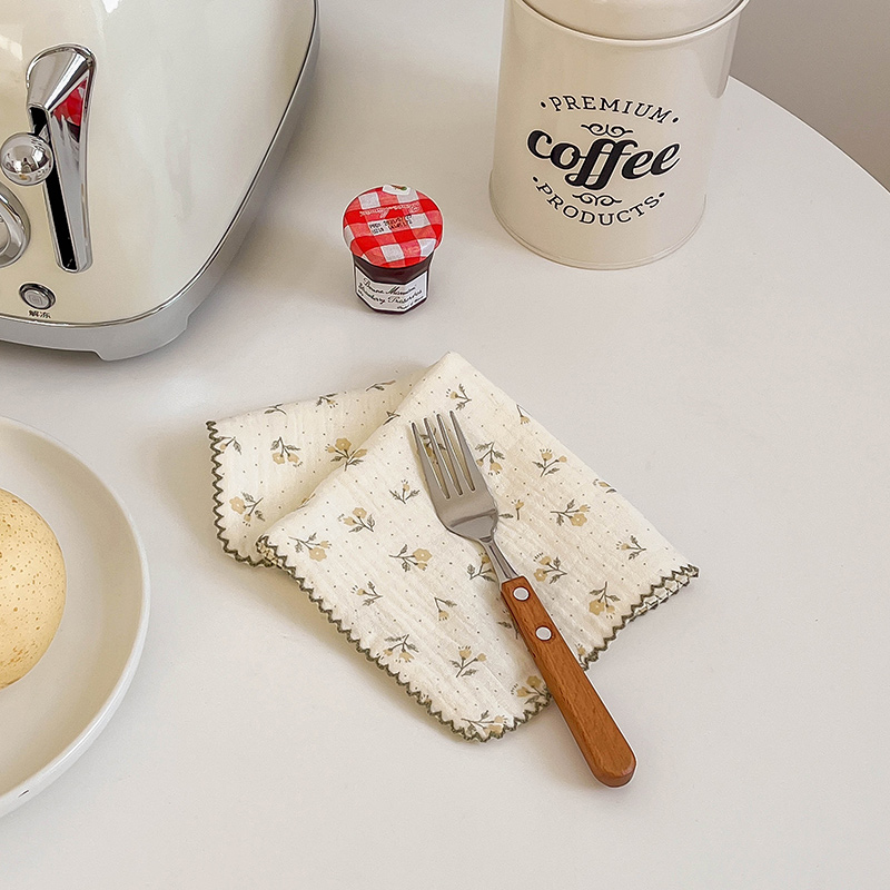 复古田园碎花小方巾餐垫擦手巾