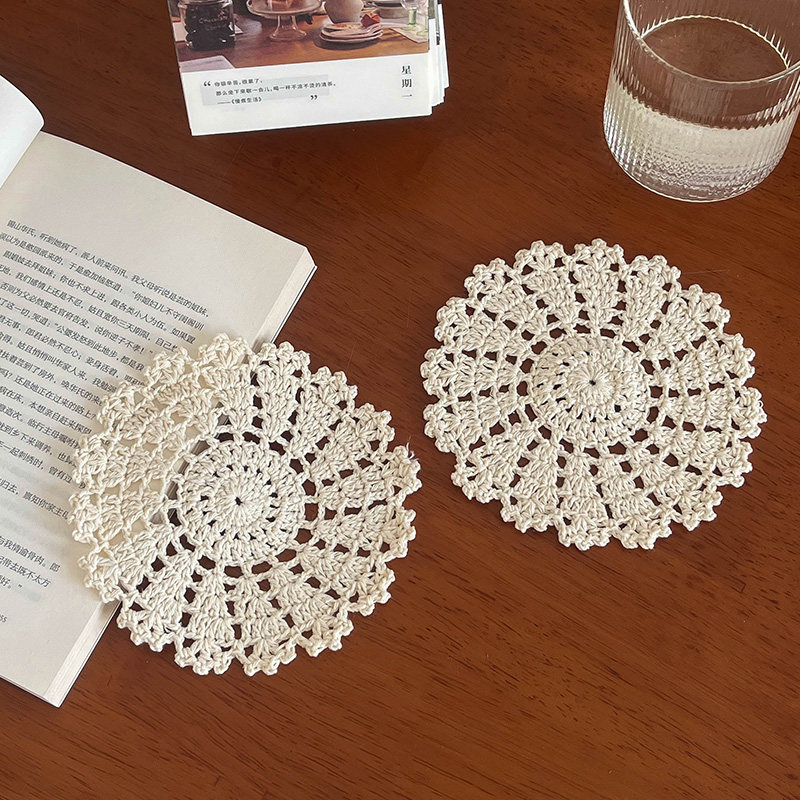 枝悟 转运花蕾丝垫 手工编织文艺家居装饰摆件布垫花瓶垫香薰垫,家居饰品,装饰摆件,淘宝优惠券,粉丝福利购,淘宝优惠卷