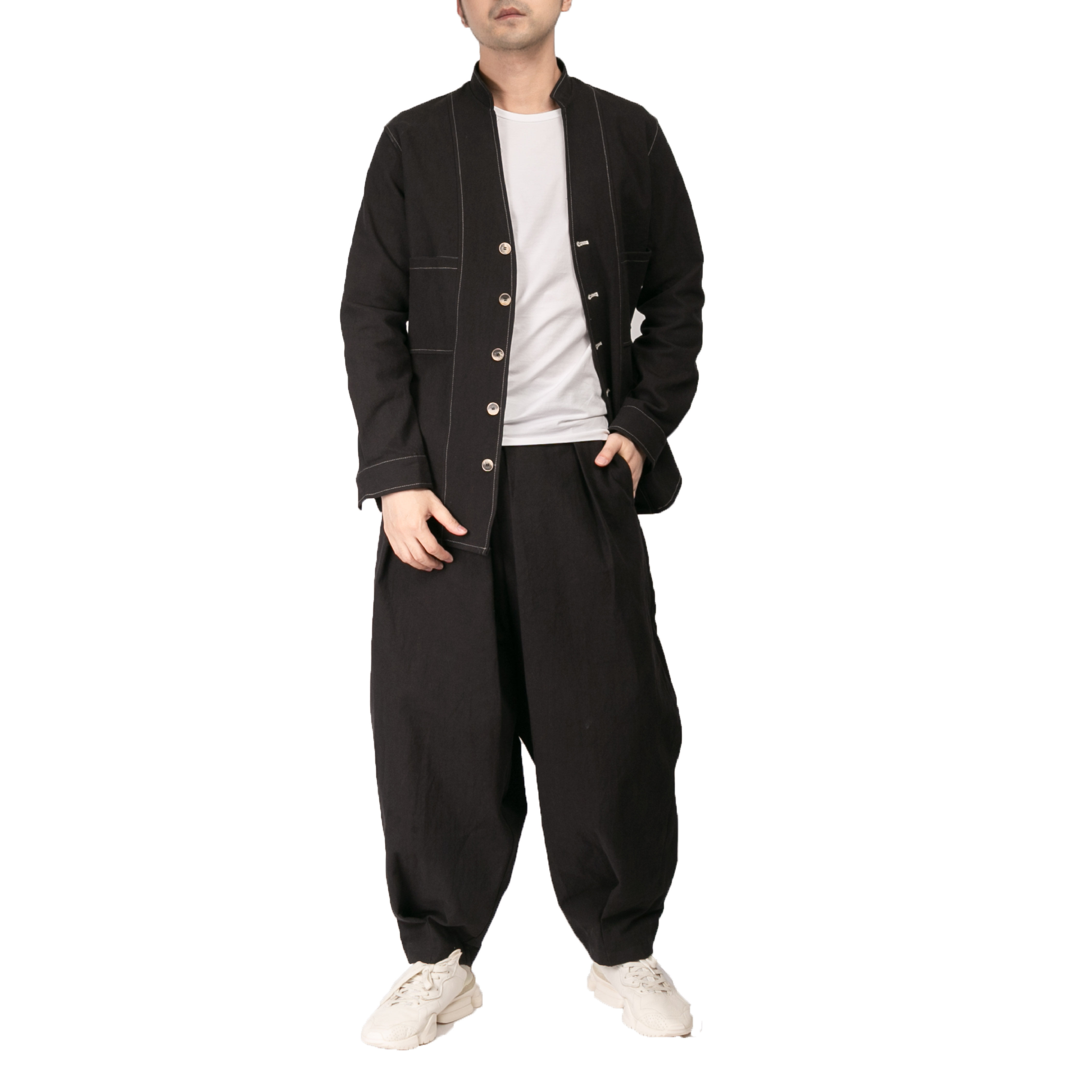 smelt 19ss-j39 廓形武士裤功夫裤 复古中国风oversize休闲裤