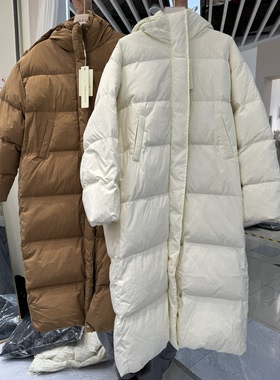 2026新款韩版连帽抗寒羽绒服女加厚加长大被子四口袋外套加大码