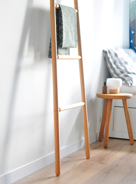 北欧日式衣架木梯架置物架 德国榉木｜山形SHANXING2015