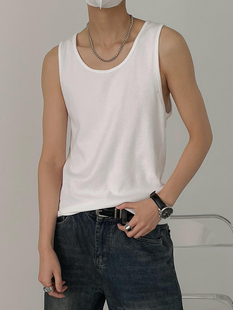 罗纹背心男女无袖 cleanfit复古运动内搭修身 背心打底潮 新韩版 夏季