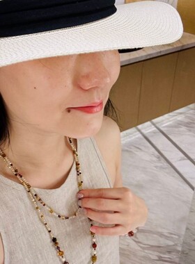 ins风设计师款小众高级珍珠虎眼
