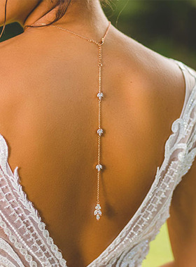 麦芭贝尔水钻女身体链后背链