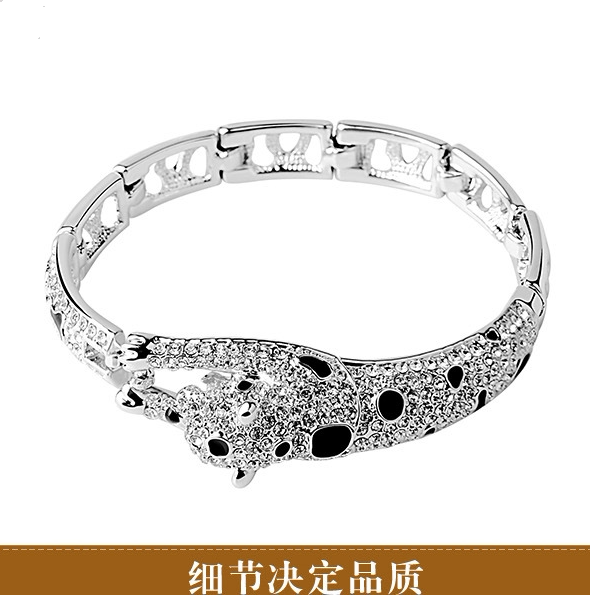 银色手链女 欧美夸张豹子手镯个性潮人配饰气质装饰品手链