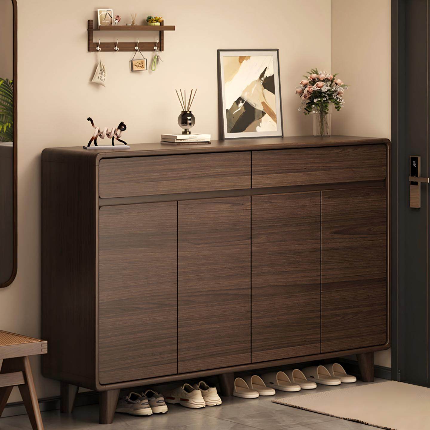 鞋柜收纳柜一体靠墙小户型家用入户中古风玄关储物置物架简约鞋架,住宅家具,鞋柜,淘宝优惠券,粉丝福利购,淘宝优惠卷