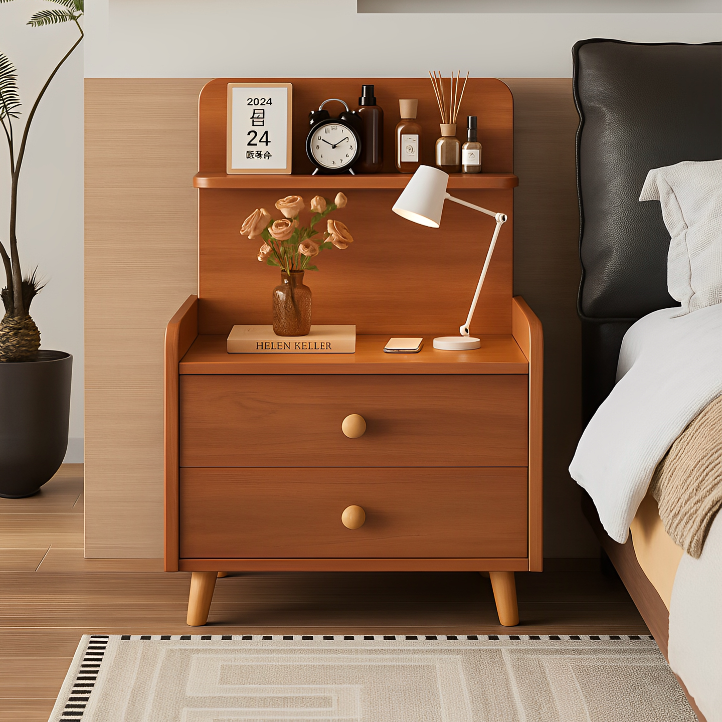 床头柜家用卧室2026爆款简易小型储物柜一体出租房用床边置物架子