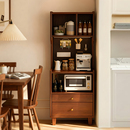 餐边柜靠墙一体储物柜中古风家用客厅窄边茶水柜抽屉式 厨房置物架