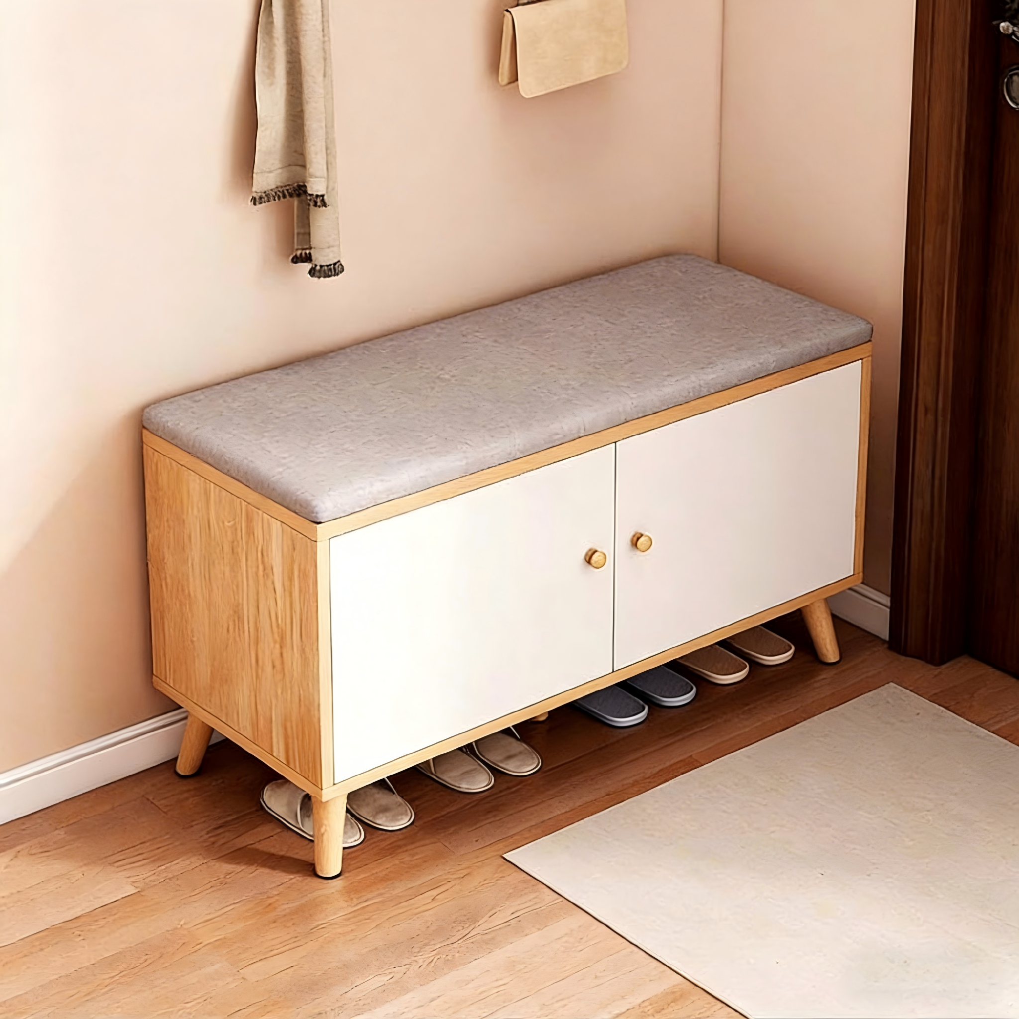 换鞋凳小户型家用门口可坐鞋柜一体现代简约收纳储物玄关穿鞋凳子