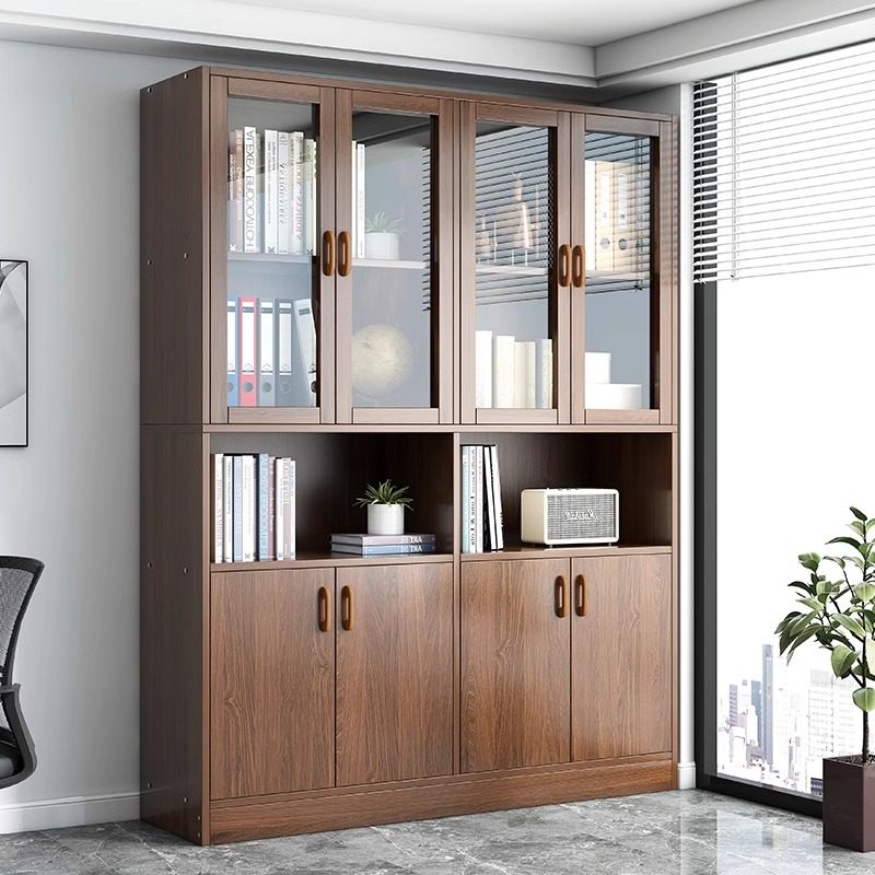 文件柜办公室资料档案柜家用收纳储物书柜防尘置物柜木质办公柜子