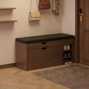 换鞋凳门口家用软包垫可收纳储藏穿鞋凳靠墙可坐式入户门翻斗鞋柜