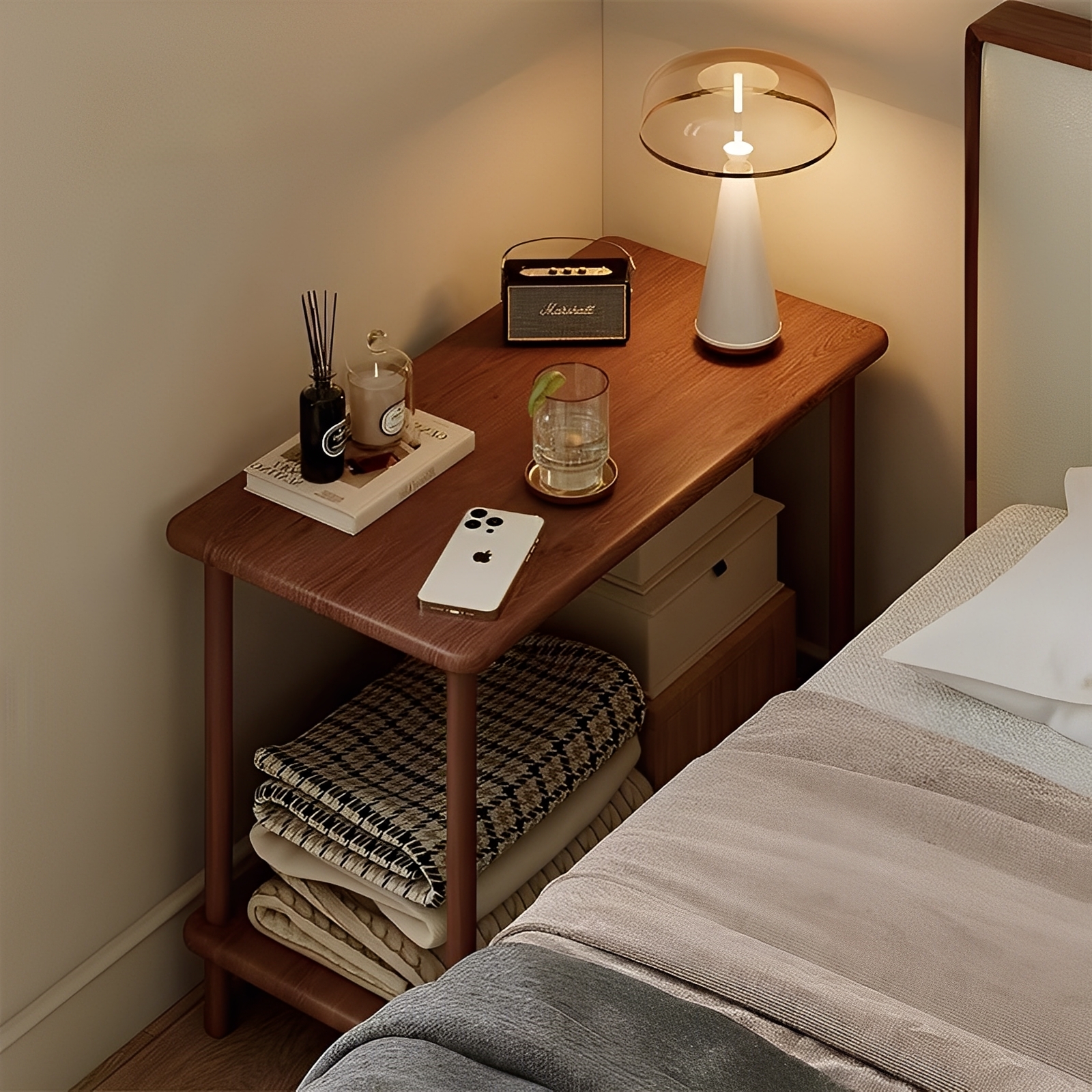 【热卖新品】极窄实木床头柜