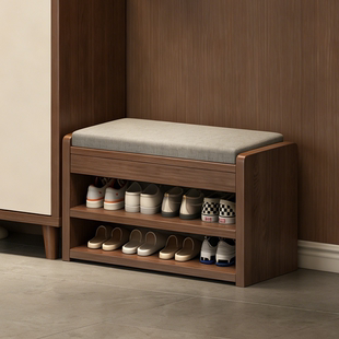 实木换鞋凳门口家用可收纳储物穿鞋凳子小户型玄关可坐式小型鞋柜