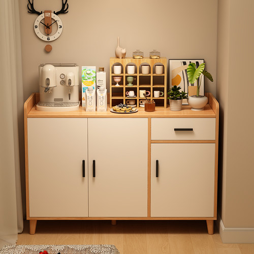 餐边柜靠墙一体轻奢风客厅置物架