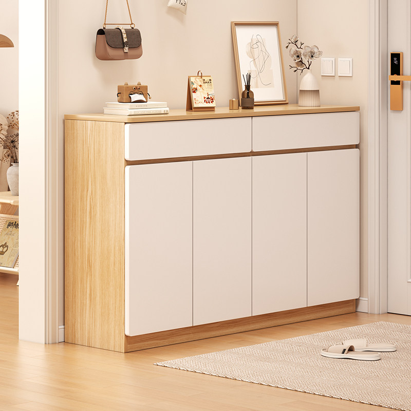 鞋柜家用门口入户靠墙一体落地储物柜2026新款小户型玄关置物鞋架