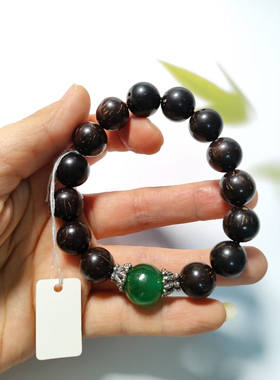 「全店只卖一图一物」金毛鼠磨圆腕串菩提子12.5绿琉璃男女款百搭