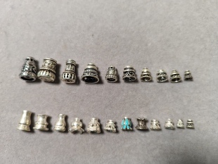 精工老银配饰925纯银单独佛塔各种材质三通都可搭配佛头diy佛帽子