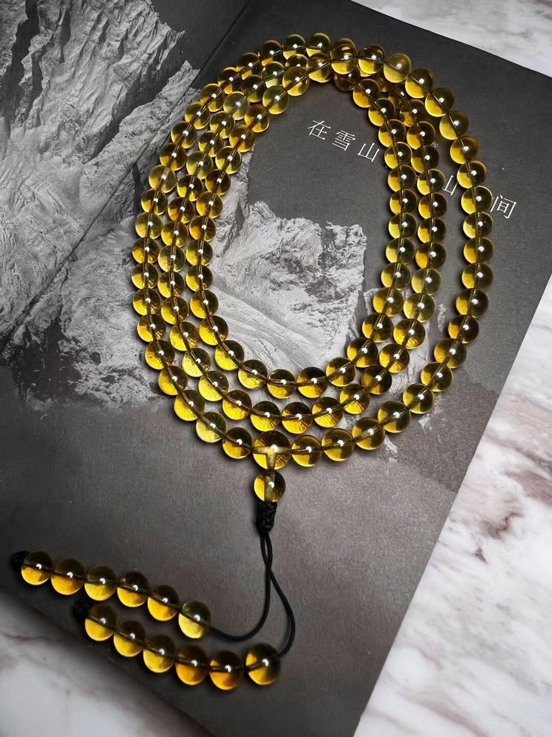 特惠秒杀纯天然墨西哥蓝珀108佛珠净水料无杂无裂直径6.5mm