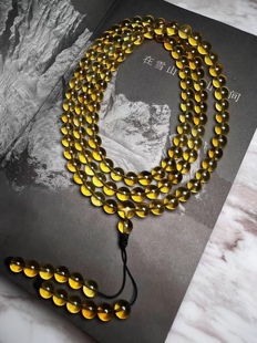 特惠秒杀纯天然墨西哥蓝珀108佛珠净水料无杂无裂直径6.5mm