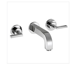 德国品牌原装雅生奇特里奥三孔一字把手面盆龙头39147000银色全铜