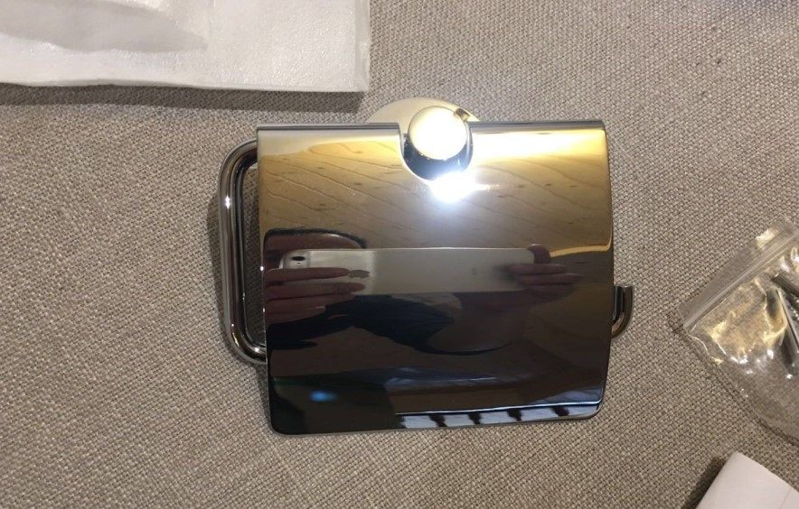 汉斯格雅浴室五金件银色卷纸器