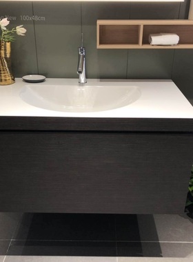 德国Duravit杜拉维特L-Cube 挂壁式台盆柜LC6901整体柜进口浴室柜