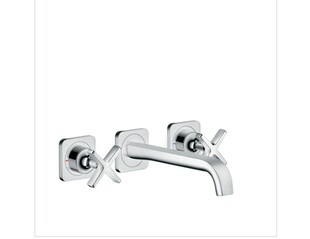 德国品牌雅生奇特里奥 E暗装墙出水3孔面盆龙头36107000入墙银色