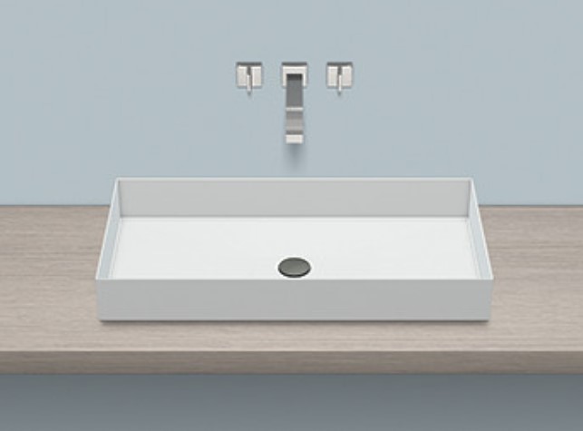 ALAPE进口钢板搪瓷白色台上方盆