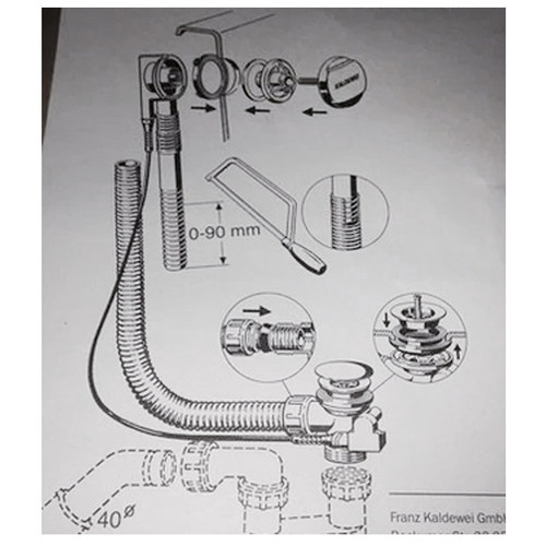 德国卡德维浴缸下水进口配件