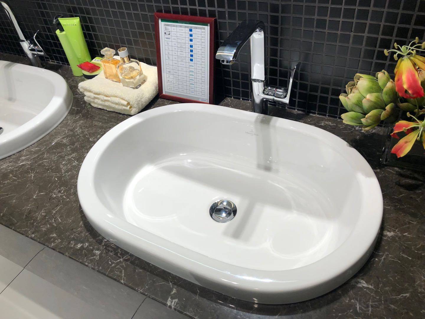 汉斯格雅进口全铜单孔银色水龙头