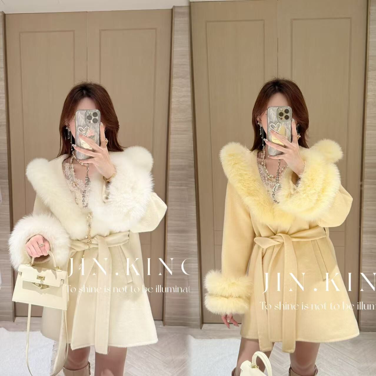 【JIN_KING】女装秋冬双毛呢外套