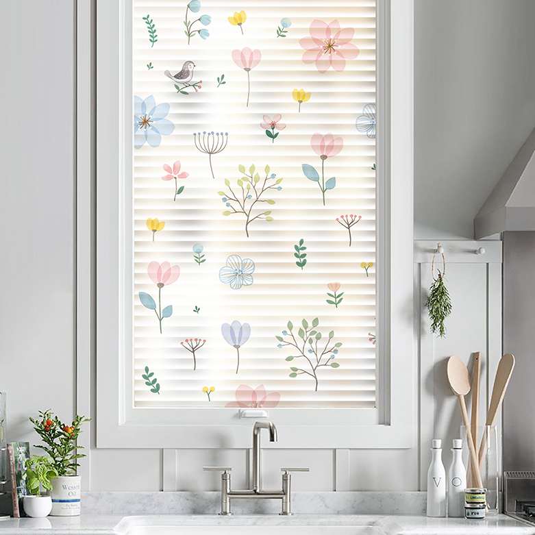 飞彩防窥卫生间仿百叶玻璃贴膜