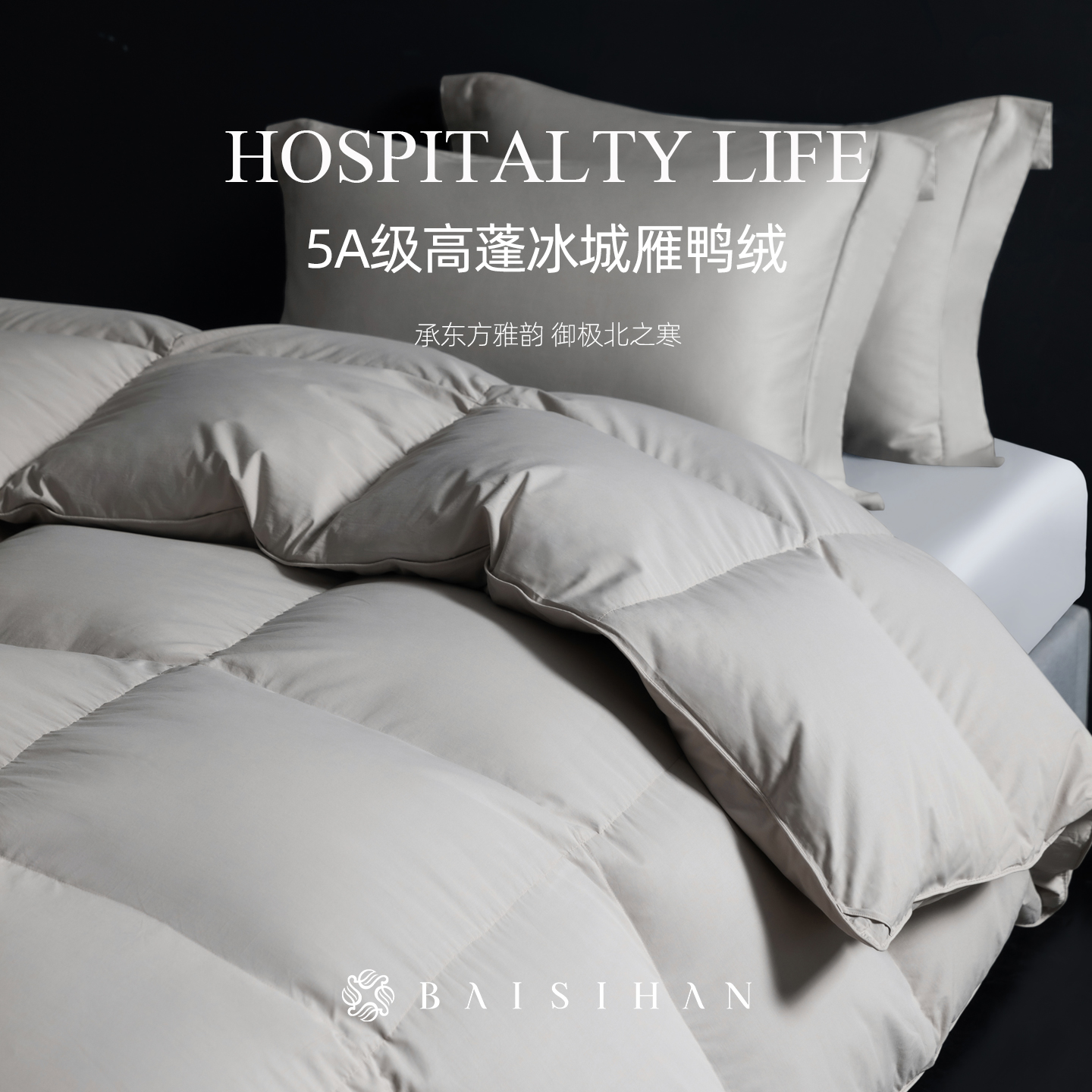 百思寒5A级95冰城雁鸭绒被轻奢