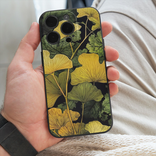 文艺秋天手绘银杏叶元素高级适用iPhone18 ProMax/17 pro苹果15Pro手机壳16/15plus14保护套华为vivo小米oppo