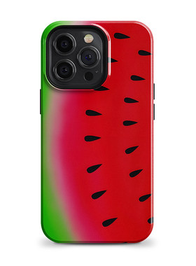清凉夏日西瓜瓣红绿手机壳