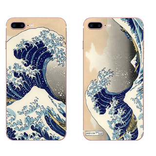 日系浮世绘海浪复古文艺适用iPhone 8 plus/6S苹果7P手机壳保护套