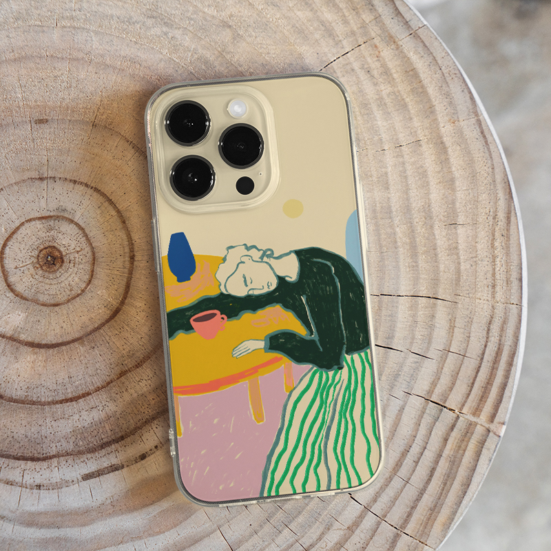 ins风艺术午后小憩文艺手机壳