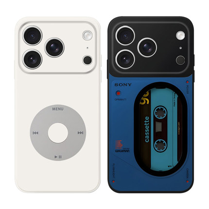 趣味搞怪复古秒变播放器图案诺机适用iPhone17 ProMax/苹果17Pro手机壳小米17pro/17promax硅胶磨砂软保护套