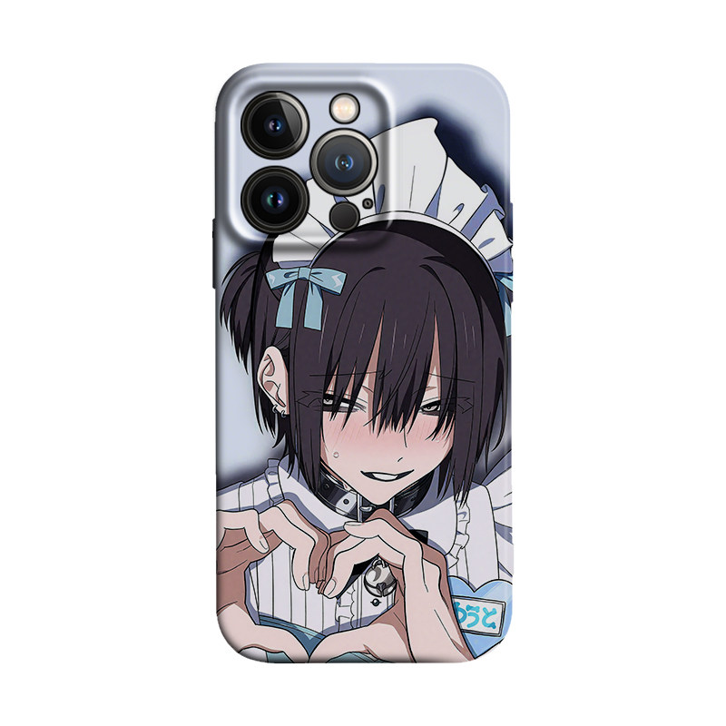 二次元动漫展COS女装大佬男娘适用iPhone16 ProMax/15 plus苹果14Pro手机壳13玻璃12保护套华为荣耀小米vivo