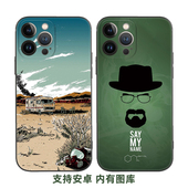 bad老白小粉概念周边适用iPhone16 ProMax苹果15 plus 绝命毒师breaking 14Pro手机壳13 12防摔保护套华为mat