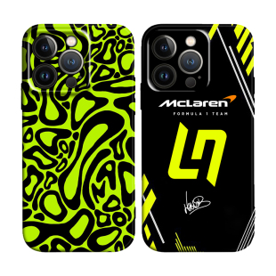 迈凯伦赛车手Lando Norris兰多诺里斯头盔涂装适用于iPhone17 ProMax/16 plus苹果15Pro手机壳13菲林14保护套