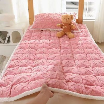 A类牛奶绒床垫学生宿舍单双人褥子冬季加厚家用可机洗塔芙绒床褥