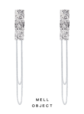 Mell浣溪沙 925银针高级感耳环长款流苏显脸瘦耳夹女冷淡气质新品